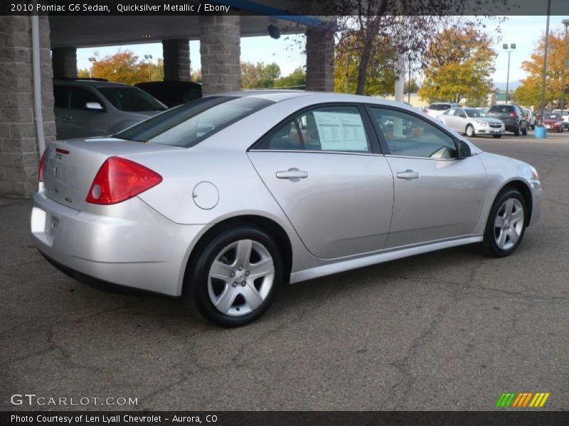 Quicksilver Metallic / Ebony 2010 Pontiac G6 Sedan