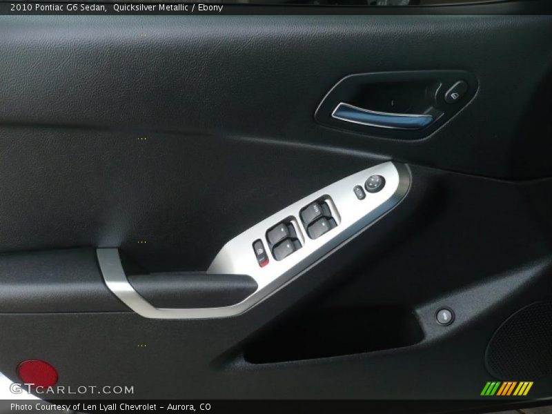 Quicksilver Metallic / Ebony 2010 Pontiac G6 Sedan