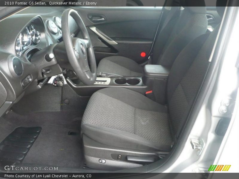 Quicksilver Metallic / Ebony 2010 Pontiac G6 Sedan