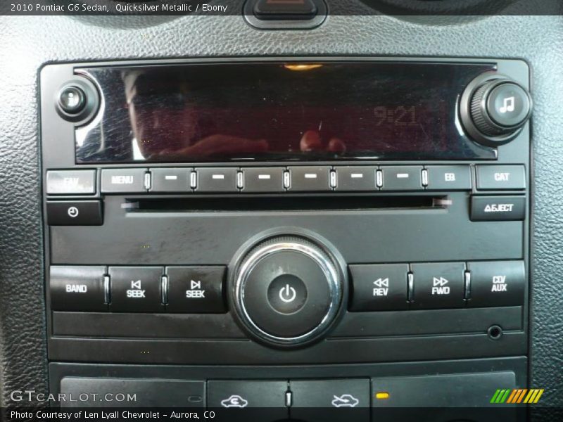 Quicksilver Metallic / Ebony 2010 Pontiac G6 Sedan