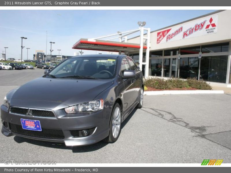 Graphite Gray Pearl / Black 2011 Mitsubishi Lancer GTS