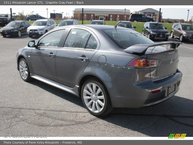 Graphite Gray Pearl / Black 2011 Mitsubishi Lancer GTS