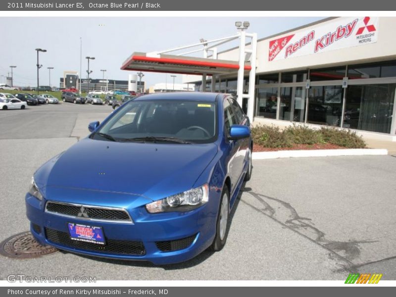 Octane Blue Pearl / Black 2011 Mitsubishi Lancer ES
