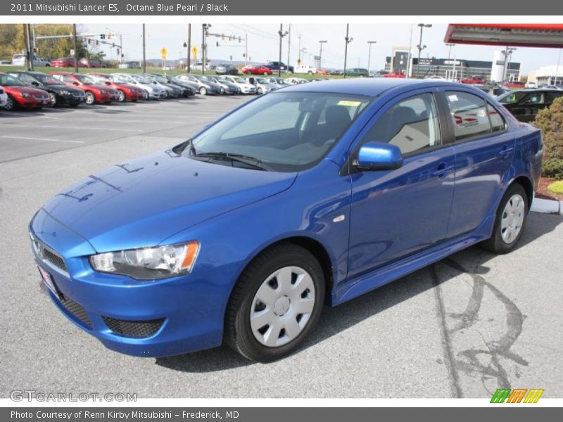 Octane Blue Pearl / Black 2011 Mitsubishi Lancer ES