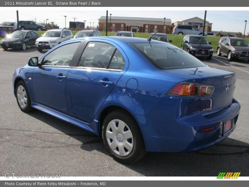 Octane Blue Pearl / Black 2011 Mitsubishi Lancer ES