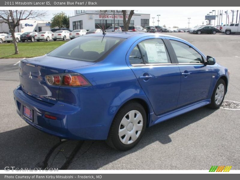 Octane Blue Pearl / Black 2011 Mitsubishi Lancer ES