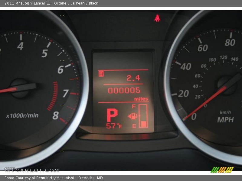 Octane Blue Pearl / Black 2011 Mitsubishi Lancer ES