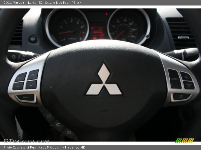 Octane Blue Pearl / Black 2011 Mitsubishi Lancer ES