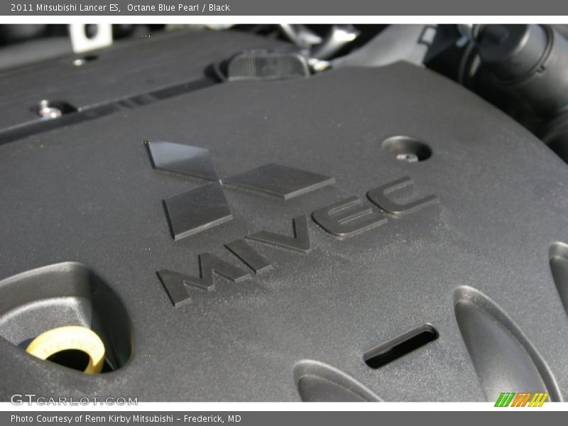 Octane Blue Pearl / Black 2011 Mitsubishi Lancer ES