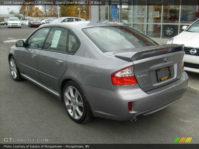Quartz Silver Metallic / Off Black 2008 Subaru Legacy 3.0R Limited