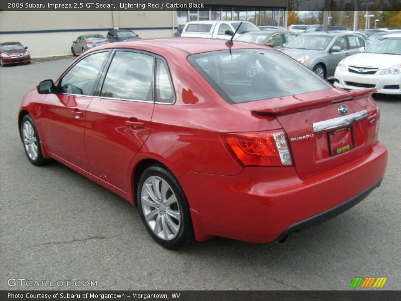 Lightning Red / Carbon Black 2009 Subaru Impreza 2.5 GT Sedan