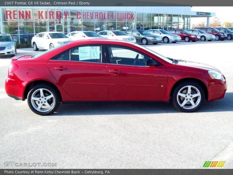 Crimson Red / Ebony 2007 Pontiac G6 V6 Sedan