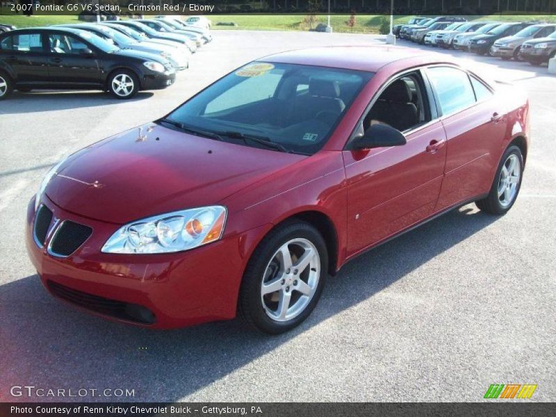 Crimson Red / Ebony 2007 Pontiac G6 V6 Sedan