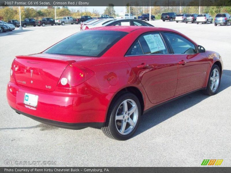 Crimson Red / Ebony 2007 Pontiac G6 V6 Sedan