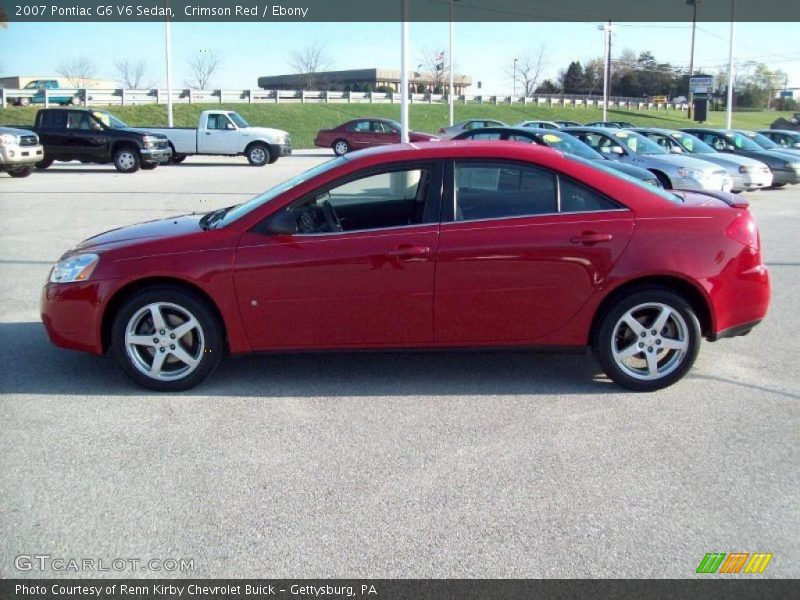 Crimson Red / Ebony 2007 Pontiac G6 V6 Sedan