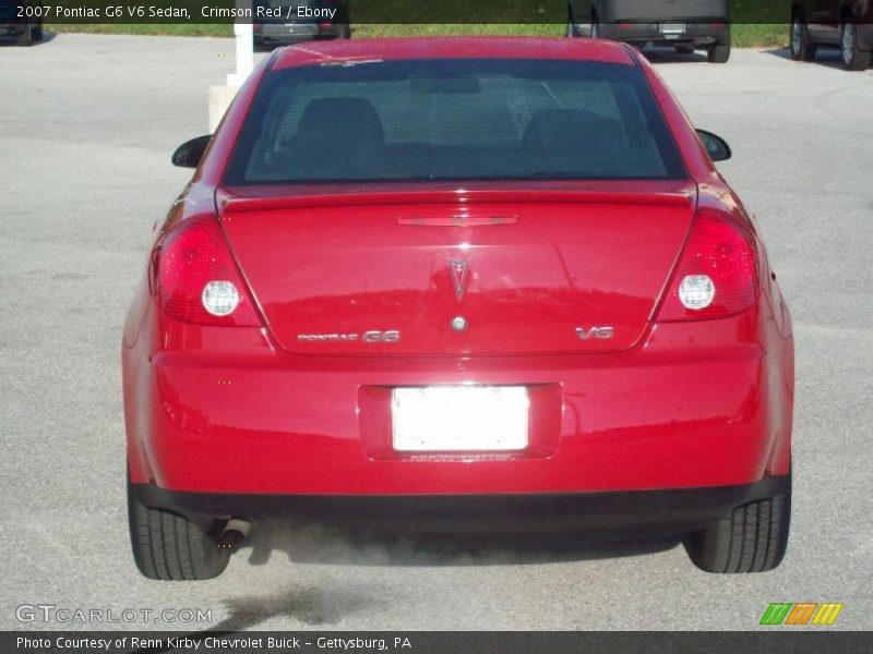 Crimson Red / Ebony 2007 Pontiac G6 V6 Sedan