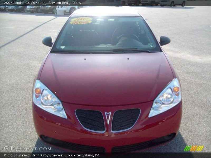 Crimson Red / Ebony 2007 Pontiac G6 V6 Sedan