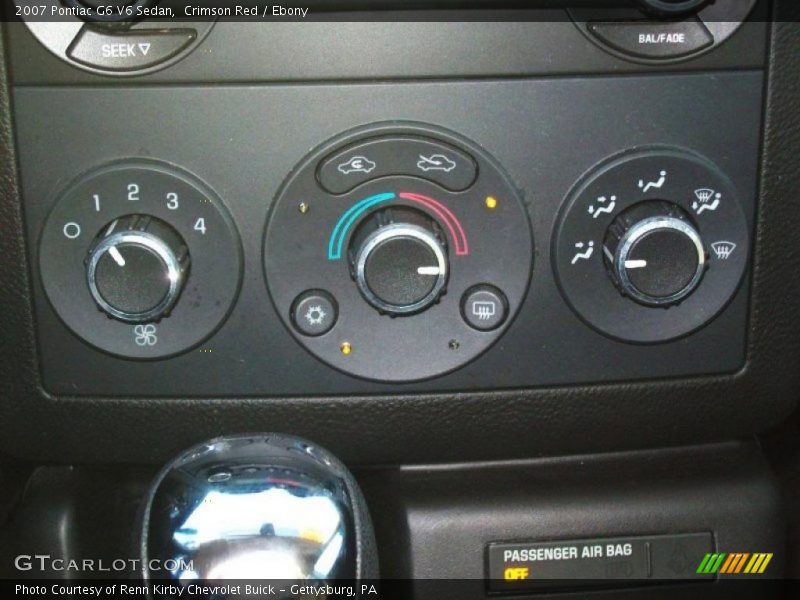 Controls of 2007 G6 V6 Sedan
