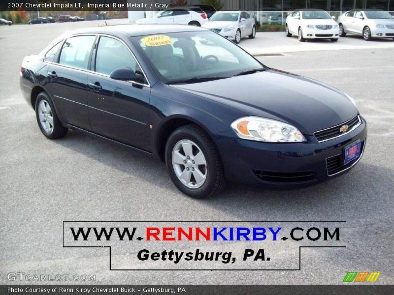 Imperial Blue Metallic / Gray 2007 Chevrolet Impala LT