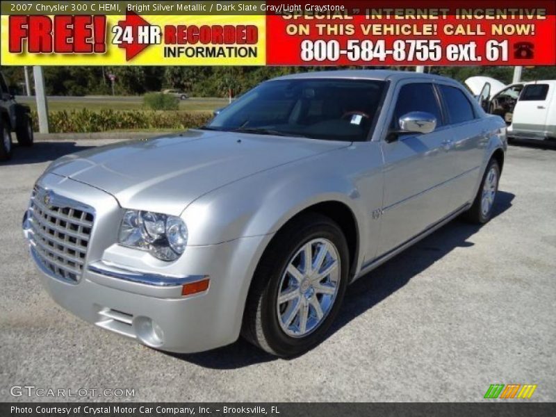 Bright Silver Metallic / Dark Slate Gray/Light Graystone 2007 Chrysler 300 C HEMI