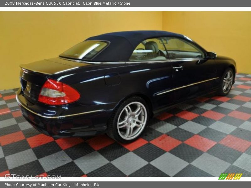 Capri Blue Metallic / Stone 2008 Mercedes-Benz CLK 550 Cabriolet