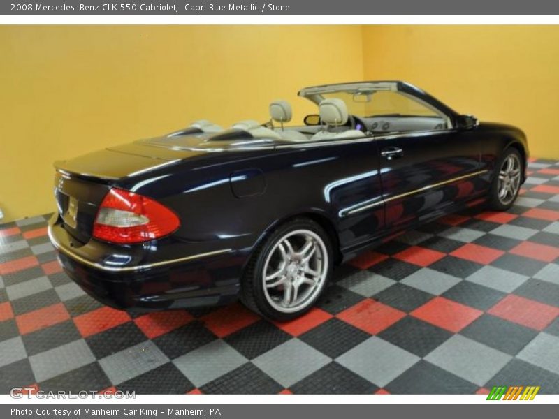 Capri Blue Metallic / Stone 2008 Mercedes-Benz CLK 550 Cabriolet