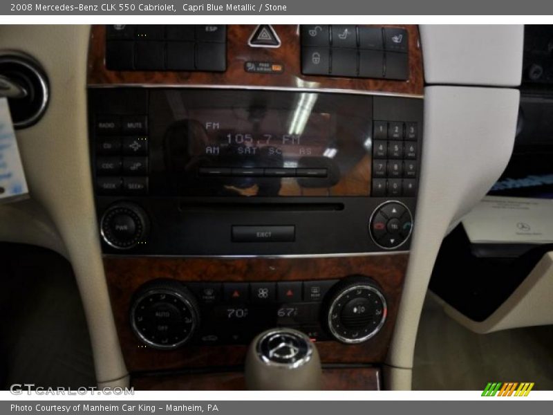 Capri Blue Metallic / Stone 2008 Mercedes-Benz CLK 550 Cabriolet