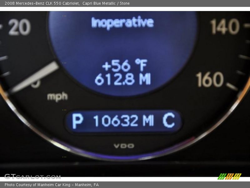 Capri Blue Metallic / Stone 2008 Mercedes-Benz CLK 550 Cabriolet