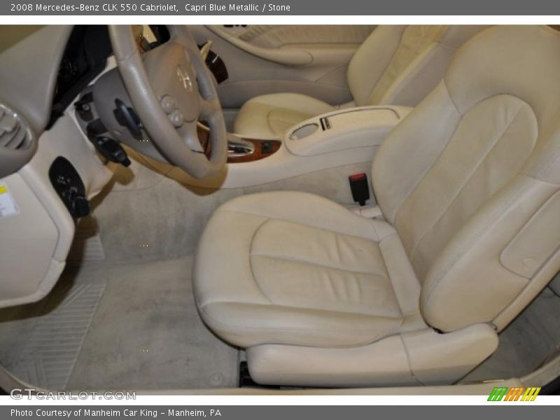 Capri Blue Metallic / Stone 2008 Mercedes-Benz CLK 550 Cabriolet
