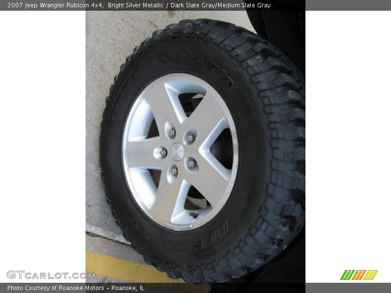 Bright Silver Metallic / Dark Slate Gray/Medium Slate Gray 2007 Jeep Wrangler Rubicon 4x4