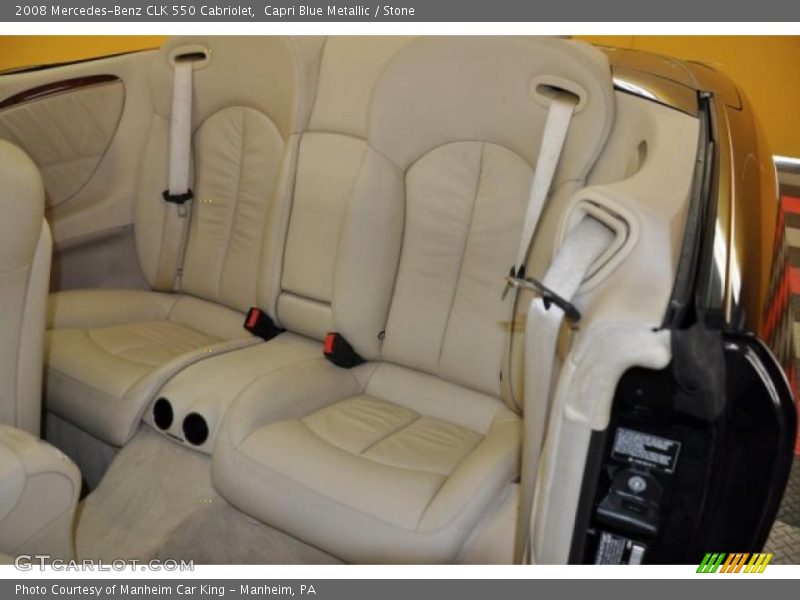 Capri Blue Metallic / Stone 2008 Mercedes-Benz CLK 550 Cabriolet