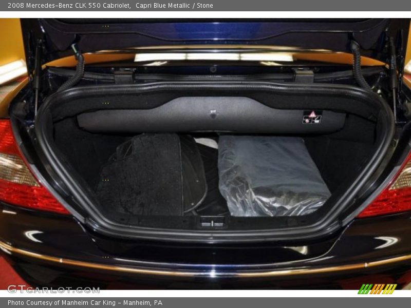 Capri Blue Metallic / Stone 2008 Mercedes-Benz CLK 550 Cabriolet