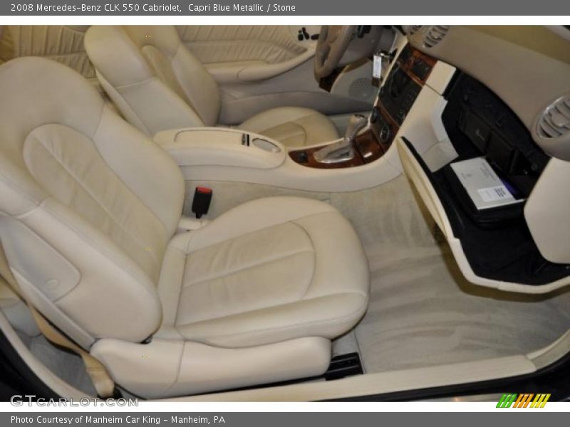 Capri Blue Metallic / Stone 2008 Mercedes-Benz CLK 550 Cabriolet