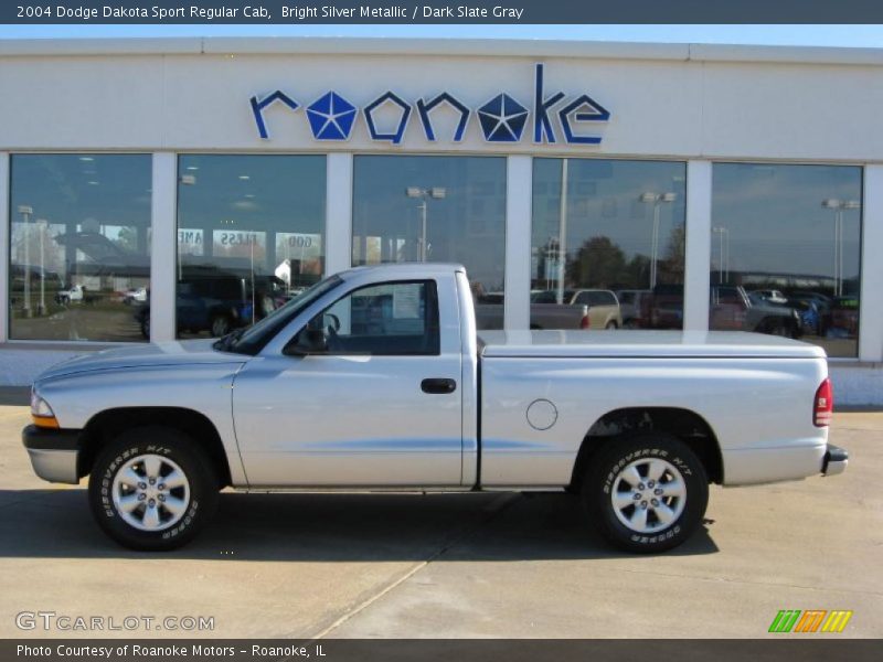 Bright Silver Metallic / Dark Slate Gray 2004 Dodge Dakota Sport Regular Cab