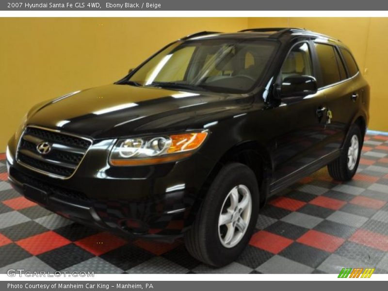 Ebony Black / Beige 2007 Hyundai Santa Fe GLS 4WD
