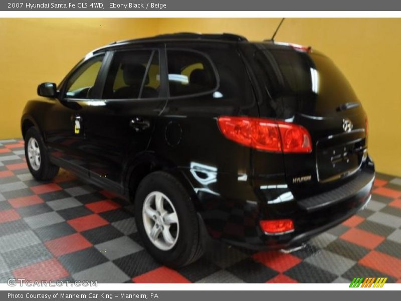 Ebony Black / Beige 2007 Hyundai Santa Fe GLS 4WD