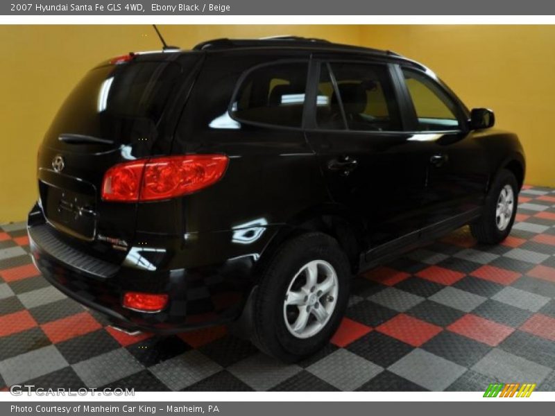 Ebony Black / Beige 2007 Hyundai Santa Fe GLS 4WD