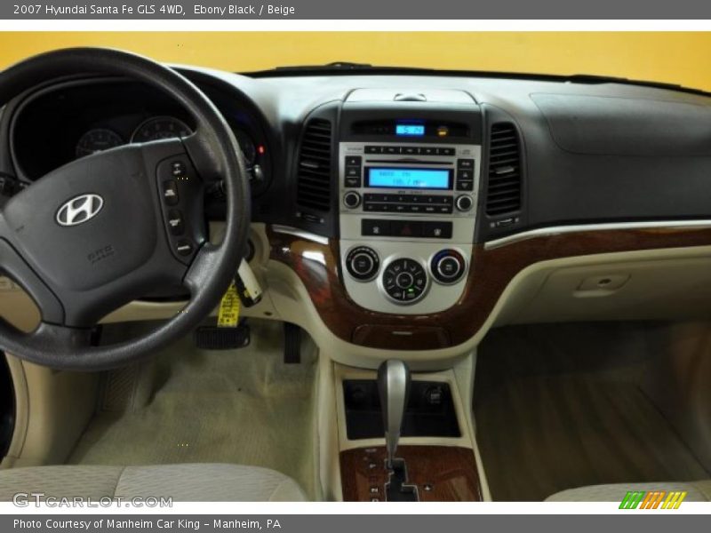 Ebony Black / Beige 2007 Hyundai Santa Fe GLS 4WD