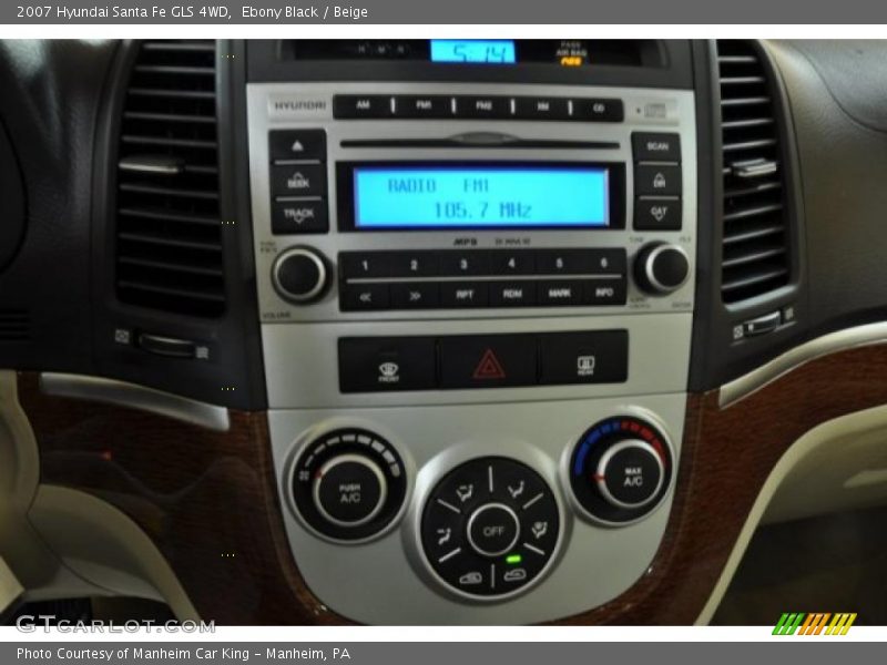 Ebony Black / Beige 2007 Hyundai Santa Fe GLS 4WD