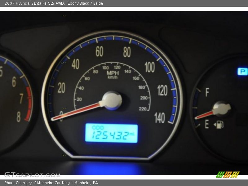 Ebony Black / Beige 2007 Hyundai Santa Fe GLS 4WD