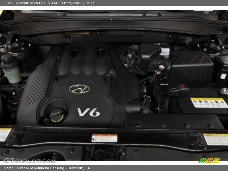 Ebony Black / Beige 2007 Hyundai Santa Fe GLS 4WD