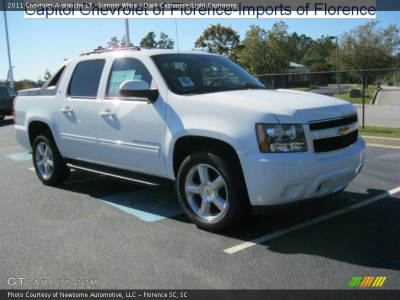 Summit White / Dark Cashmere/Light Cashmere 2011 Chevrolet Avalanche LT
