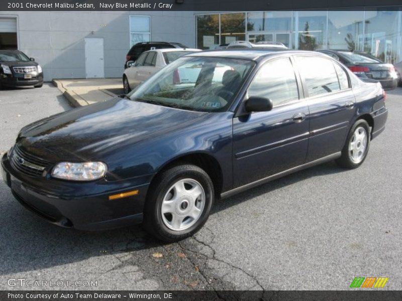 Navy Blue Metallic / Gray 2001 Chevrolet Malibu Sedan