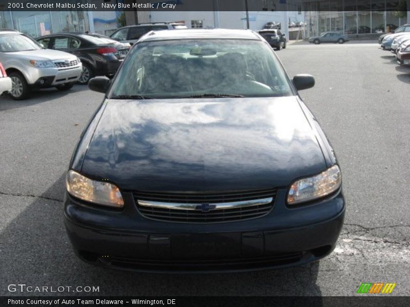 Navy Blue Metallic / Gray 2001 Chevrolet Malibu Sedan