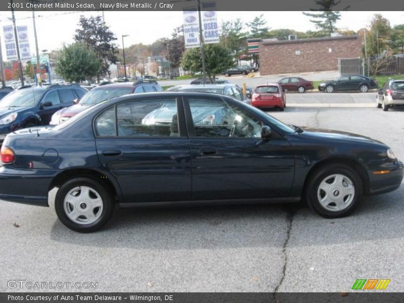 Navy Blue Metallic / Gray 2001 Chevrolet Malibu Sedan