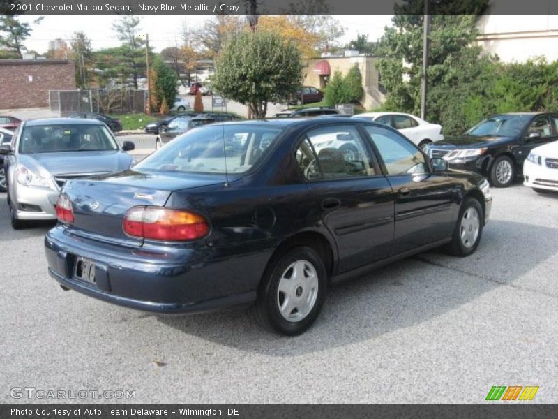Navy Blue Metallic / Gray 2001 Chevrolet Malibu Sedan