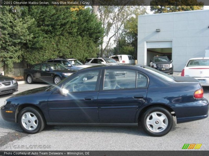 Navy Blue Metallic / Gray 2001 Chevrolet Malibu Sedan
