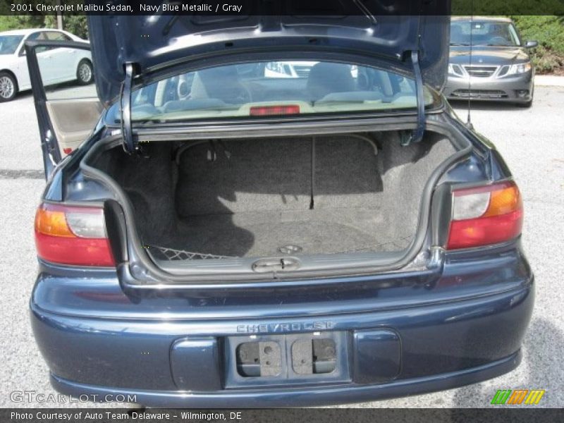Navy Blue Metallic / Gray 2001 Chevrolet Malibu Sedan