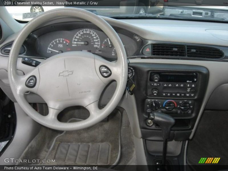 Navy Blue Metallic / Gray 2001 Chevrolet Malibu Sedan
