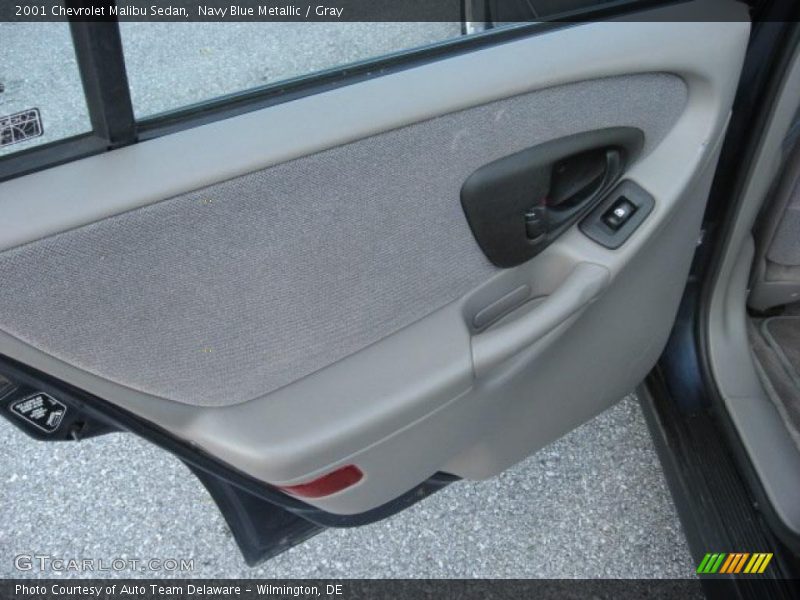 Navy Blue Metallic / Gray 2001 Chevrolet Malibu Sedan